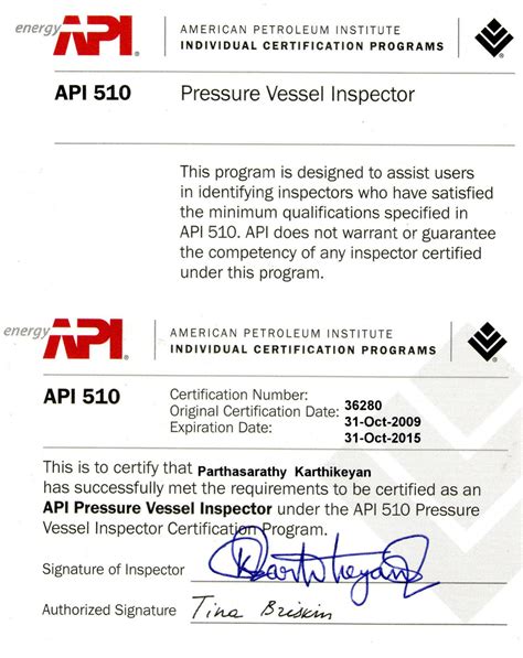 API-510 Zertifizierung