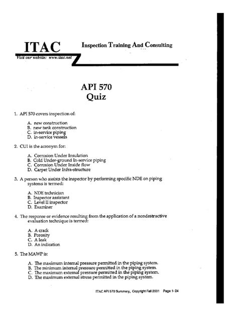 API-570 Exam