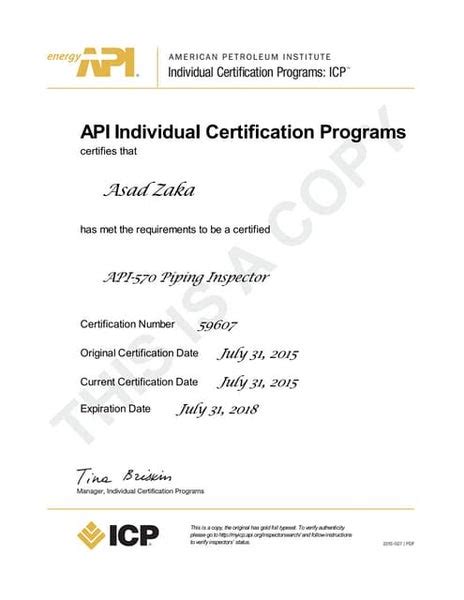 API-570 Zertifikatsdemo