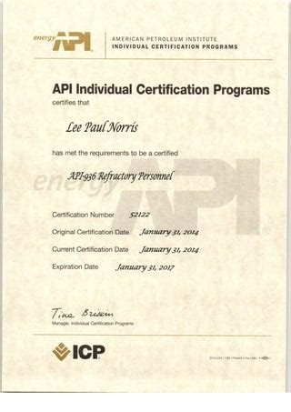 API-936 Zertifikatsfragen