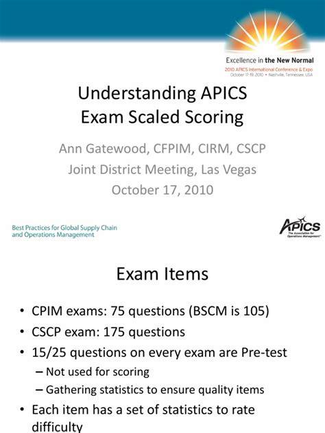 APICS Scoring PDF Test (Assessment) Educational ... - Scribd