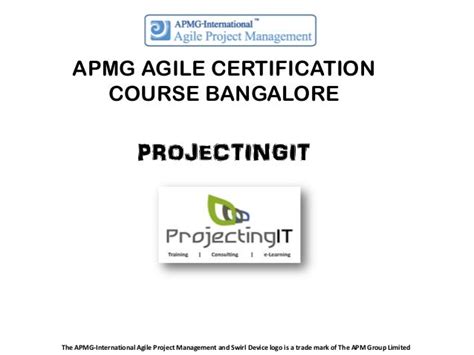 APMG Agile Project Management Training Course in Bangalore