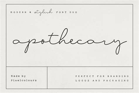 Apothecary Script Font Duo - Font Download - Script Fonts - Feminine ... - muktibox.com