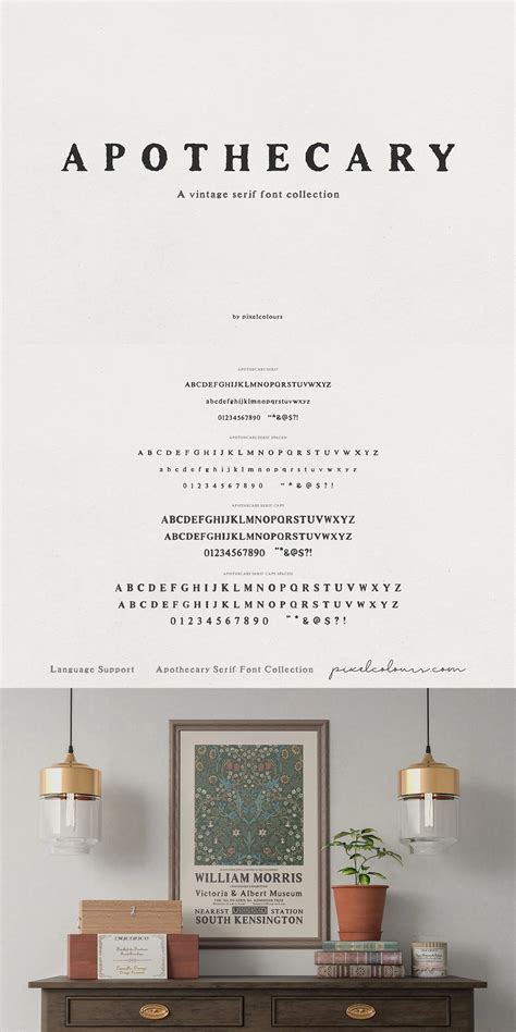 Apothecary Serif Font Collection | Vintage fonts, Vintage labels ... - muktibox.com