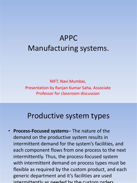 APPC manufacturing process