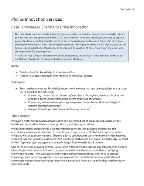 APPENDIX A: CASE STUDIES: THE CULTURE OF INNOVATION