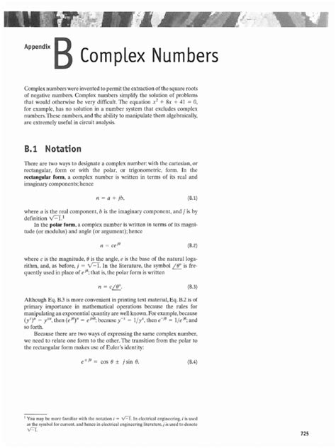 APPENDIX B Complex Number Review Applied Industrial Electricity