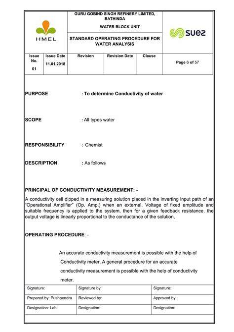 APPENDIX-2 STANDARD OPERATING PROCEDURES OF WATER QUALITY … - raincitystudios.com