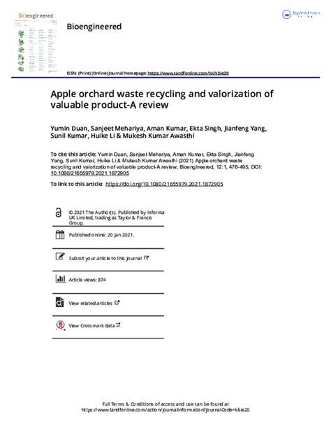 Apple orchard waste recycling and valorization of valuable product-A … - raincitystudios.com