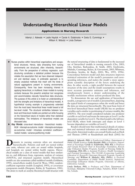 Applicability of Multivariate Hierarchical Linear Model to Concealed ... - coolestguyplanet.net