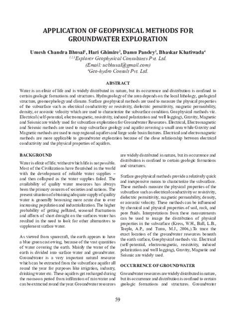 Application of Multiple Geophysical Exploration … - raincitystudios.com