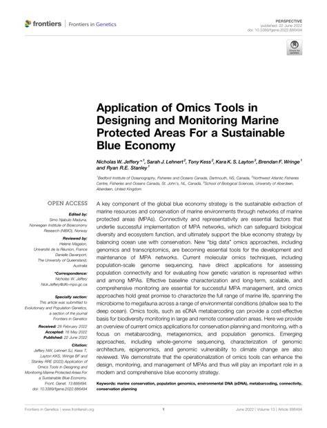 Application of Omics Tools in Designing and Monitoring Marine … - raincitystudios.com