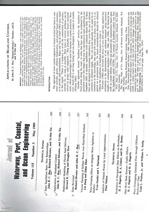 Applications of Headland Control | Journal of Waterway, Port, Coastal ... - wintechmobiles.com