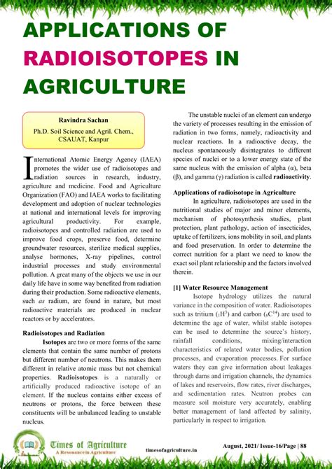 Applications of Isotopes and Radiation in Agriculture* - wintechmobiles.com