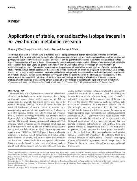 Applications of stable, nonradioactive isotope tracers in - wintechmobiles.com