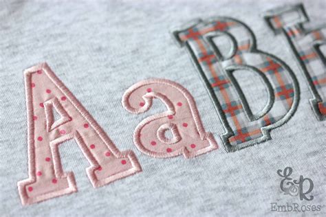 APPLIQUE ALPHABET Machine Applique Embroidery Instant Etsy