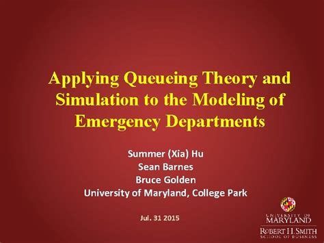Applying queueing theory to the study of emergency department ... - wintechmobiles.com