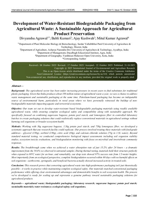 Approach to Reduce Agricultural Waste via Sustainable Agricultural ... - raincitystudios.com