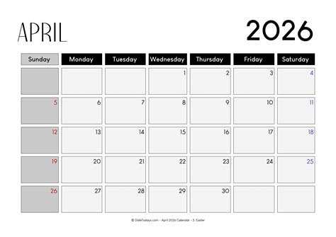 April 2026 Calendar - Printable Templates & More - wintechmobiles.com
