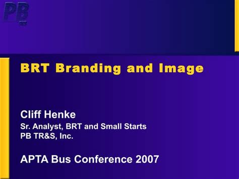 APTA BRT Branding Henke 2007