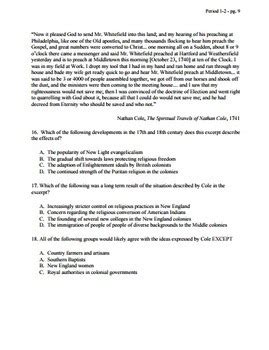 APUSH Unit 1 Practice Questions