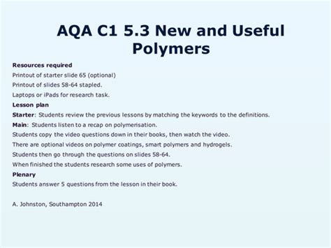 AQA C1 5.1 - elevise.co.uk - wintechmobiles.com