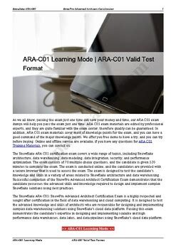 ARA-C01 Valid Test Vce