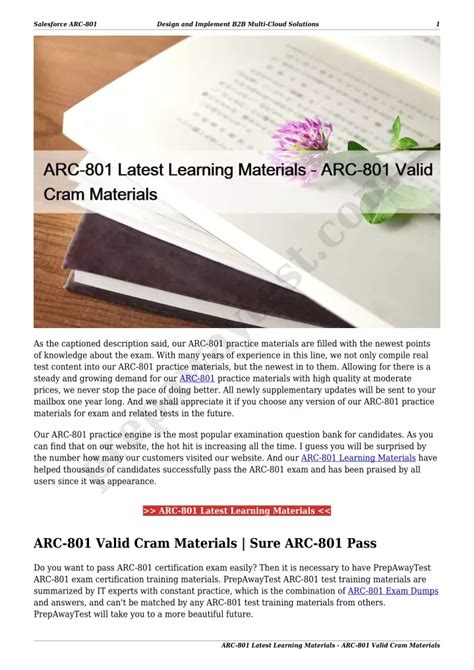 ARC-801 Lernhilfe