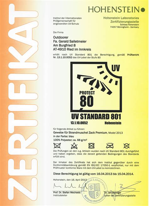 ARC-801 Zertifizierung