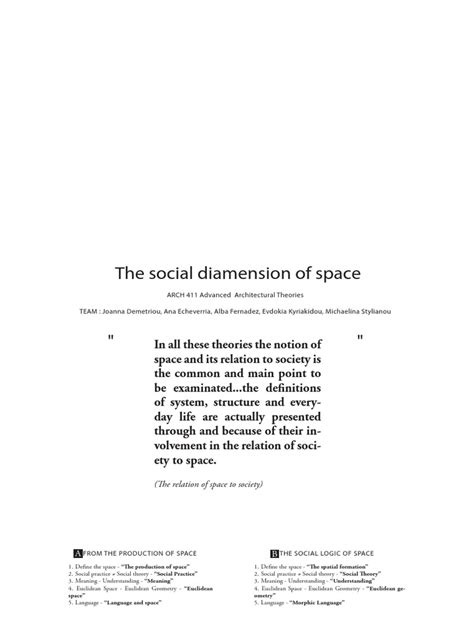 ARCH411 debate The Social Dimension of Space