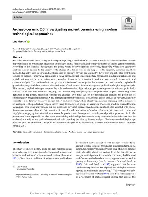 Archaeo-ceramic 2.0: investigating ancient ceramics using modern ... - wintechmobiles.com