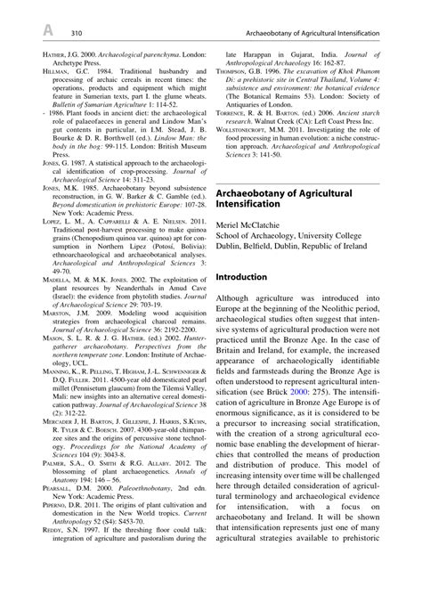 Archaeobotany of Agricultural Intensification - wintechmobiles.com