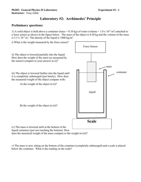 Archimedes' Principle Lab: Density & Buoyancy Experiment - wintechmobiles.com