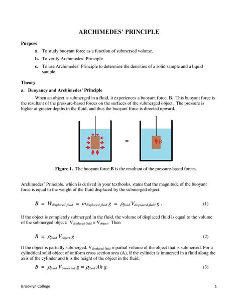 Archimedes' Principle Lab Report | PDF | Buoyancy - wintechmobiles.com