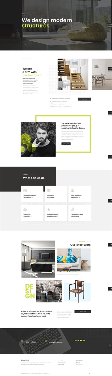 ARCHITECT WordPress Website Template Design on Behance