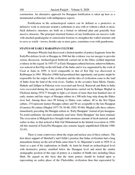 ARCHITECTURAL FEATURES OF THE EARLY HARAPPAN FORTS - wintechmobiles.com