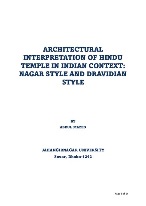 Architectural Interpretation of Hindu Temple in Indian context - wintechmobiles.com