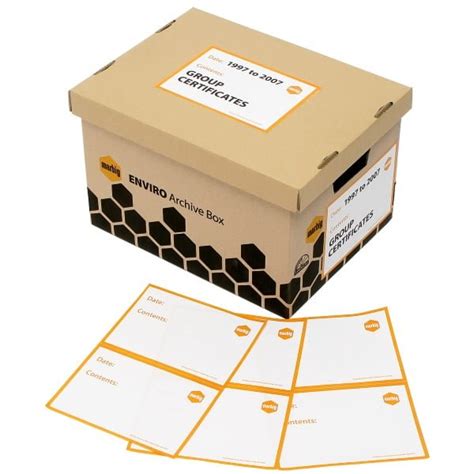 ARCHIVE box labels pack of 20 available from Access Direct Distributors