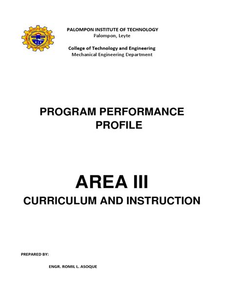 AREA III Curriculum Instruction