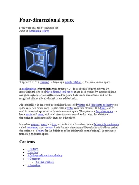 AREA4D   Four Dimensional Space Wikipedia - AREA4D