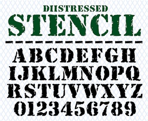 Army Stencil Distressed Font - Creative Fabrica - muktibox.com