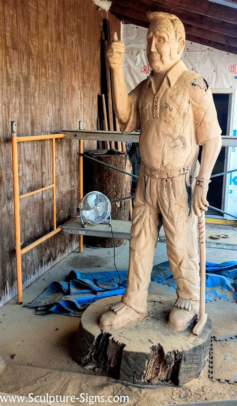 Arnold Palmer wood carving restoration - step by step - muktibox.com