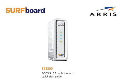 ARRIS SURFboard TG862G Quick Start Guide pdf
