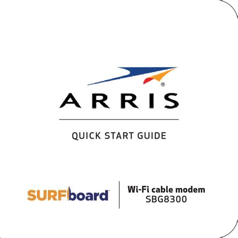 ARRIS SURFboard TG862G Quick Start Guide pdf