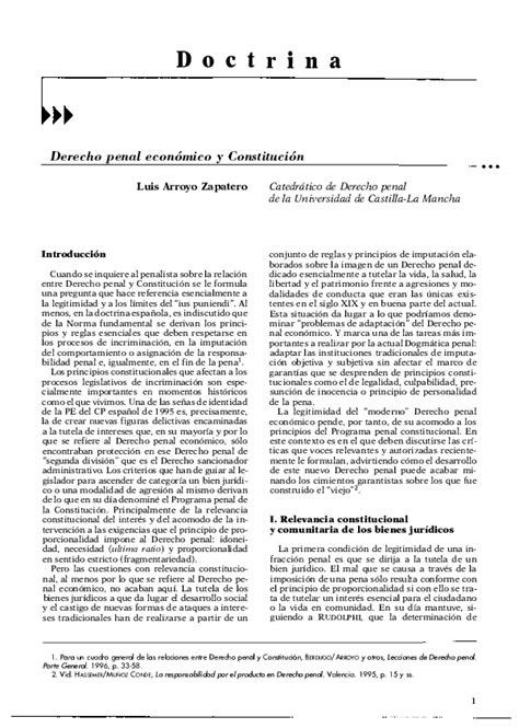 ARROYO ZAPATERO Luis Derecho Penal Economico y Constituicion pdf