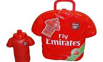 ARSENAL FC SHIRT LUNCH KIT BOX CHILDS SCHOOL BOYS FOOTBALL SCHOOL AFC BAG