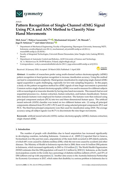 Article: Electrocardiogram signal pattern recognition using PCA and … - wintechmobiles.com