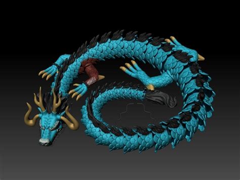 ARTICULATED DRAGON KAIDO ONE PIECE 3D model 3D printable CGTrader