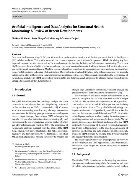 Artificial Intelligence and Data Analytics for Structural Health ... - coolestguyplanet.net