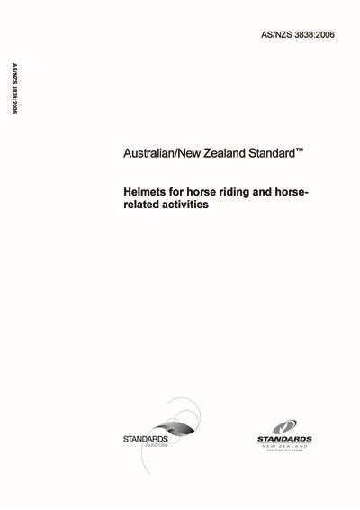 AS/NZS 3838:2003 Helmets for horse riding and horse-related activ